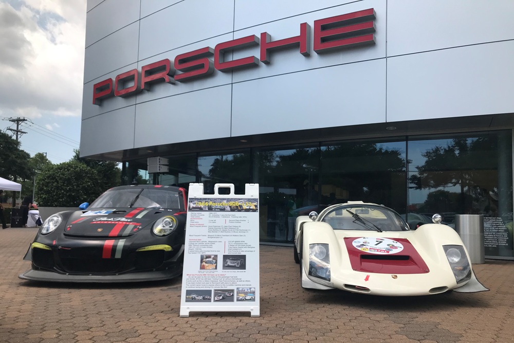 An array of gleaming examples demonstrated Porsche's history from 1950s models such as a Porsche 356 to modern sports cars. Porsche Marks 75 Years With Celebration