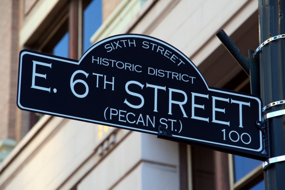 The seven blocks of historic Sixth Street (formerly known as Pecan Street) between Congress and IH-35 are the heart of Austin's live entertainment scene. Sixth Street