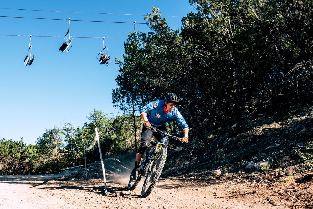 Burnet, Texas, is home to the nation's only year-round, lift-served mountain bike park. Spider Mountain Celebrates Second Anniversary March 13-14, 2021