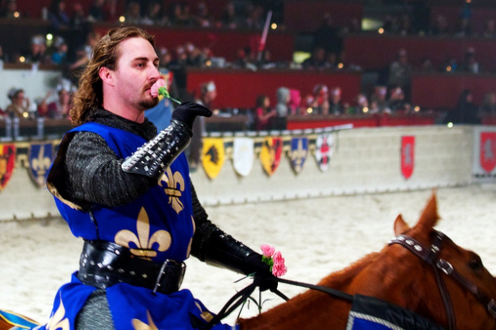 Encounter an arena set for a royal feast (served without utensils) along with the royal court and brave knights riding magnificent stallions. Medieval Times Dinner and Tournament