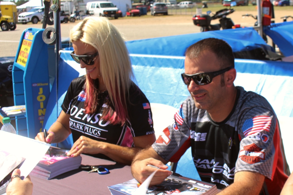 The North Carolina native discusses female role models, the best advice she ever received, and earning respect in a male-dominated sport. Interview with NHRA Pro Stock Motorcycle Racer Angie Smithe | by Sherri Tilley | Texas Motorplex | Interview | Ennis, Texas, USA