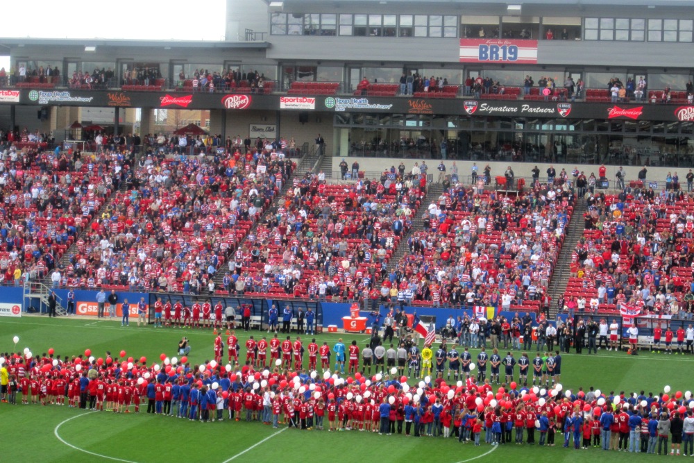 The professional soccer club competes in MLS and plays its home games at the 20,500 seat Toyota Stadium in Frisco, Texas. FC Dallas Plays Major League Soccer at Toyota Stadium