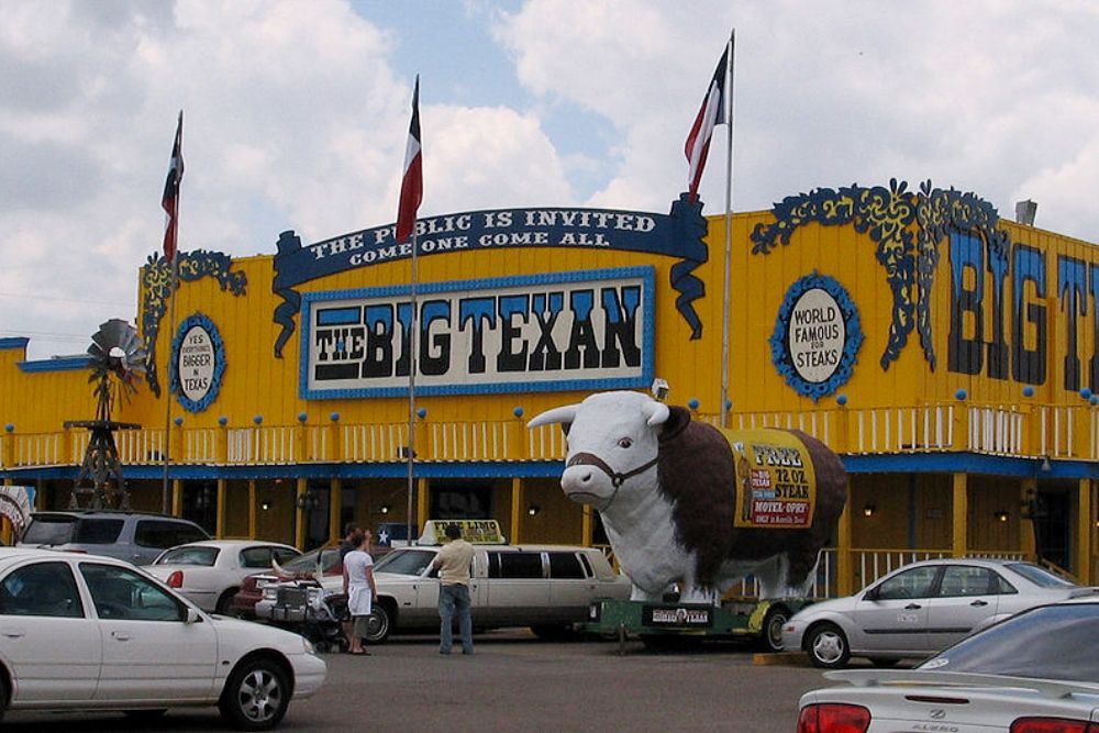 The Big Texan was made famous for offering its 72-ounce 'Texas King' steak, free of charge to anyone who can eat the entire meal in under an hour. The Big Texan Steak Ranch